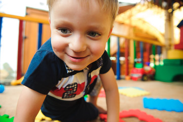 A modern children playground indoor.