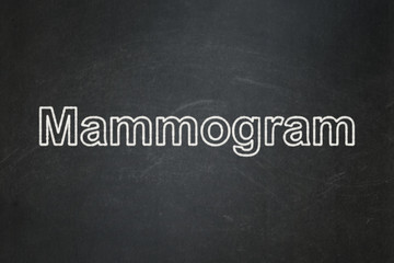 Obraz premium Health concept: text Mammogram on Black chalkboard background