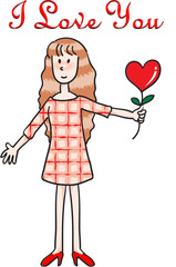 girl holding heart shape
