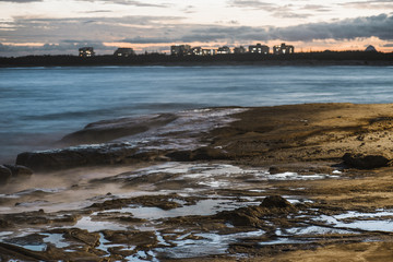 Beach scene at Kings Beach in the Sunshine Coast, Queensland.