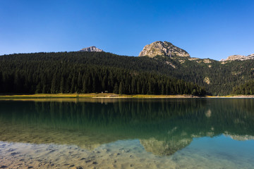 Fototapeta na wymiar Black Lake - Mountain lake and tourist attraction 