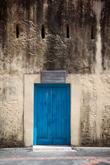 Old blue window closed, Zanzibar