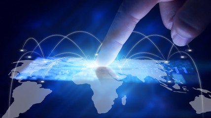 World connected. Social network concept.
