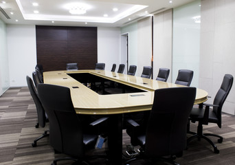 Modern meeting room with table and chairs. concept conventon room. (conference room)