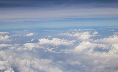 Horizon blue sky with cloud background