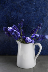 Forest blue Flowers in jug