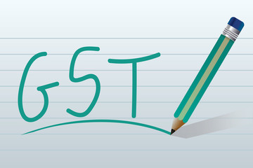 GST. Good and Services Tax concept. GST tax