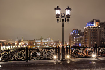 Evening Moscow in winter