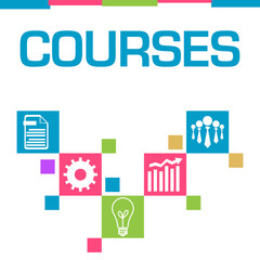 Courses Colorful Squares Symbols 