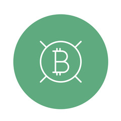 Bitcoin money icon line finance
