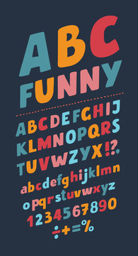 Rounded Colorful Alphabet.