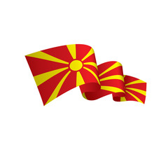 Obraz premium Macedonia flag, vector illustration