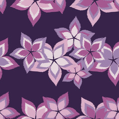 Seamless floral pattern. Flowers background. Embroidery on fabric. Scribble texture. Textile rapport.