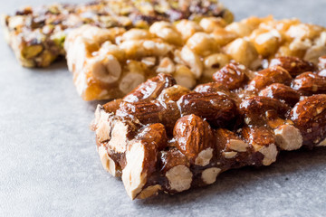 Organic Bars with Almonds, Nuts and Peanuts with Honey No Glucose