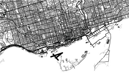 Obraz premium Urban vector city map of Toronto, Canada