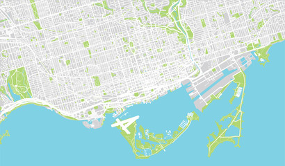 Urban vector city map of Toronto, Canada © ink drop