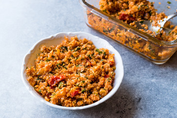Turkish Cauliflower Food Kisir / Bulgur Salad