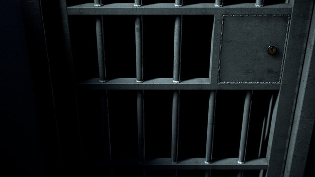 Jail Cell Door And Welded Iron Bars