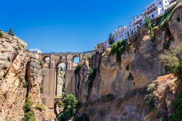 Famous Ronda Bridge at Andalusia, Spain.