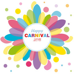 Colorful and abstract carnival card. space for text