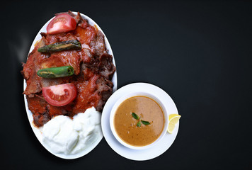 Kebap with yogurt is one of the most famous meat foods of northwestern Turkey.