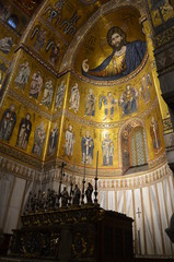 Fototapeta na wymiar Interior of Duomo di Monreale, Sicily