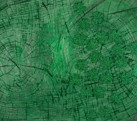 St. Patrick's Day, green wood background