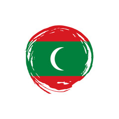 Maldives flag, vector illustration