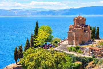 Église Saint-Jean de Kaneo, Église Saint-Jean de Kaneo, Ohrid, Macédoine - obrazy, fototapety, plakaty