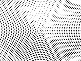 Abstract monochrome halftone pattern. Futuristic panel. Gunge dotted backdrop with circles, dots, point.
