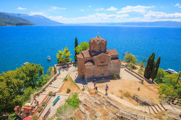 Église Saint-Jean de Kaneo, Ohrid, Macédoine - obrazy, fototapety, plakaty