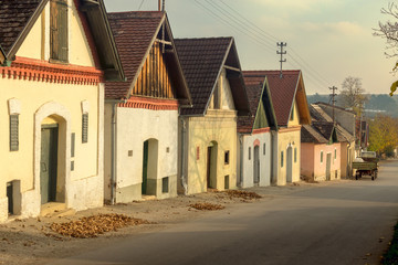Typical winery cellars in Lower Austria