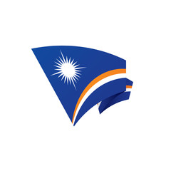 Marshall Islands flag, vector illustration