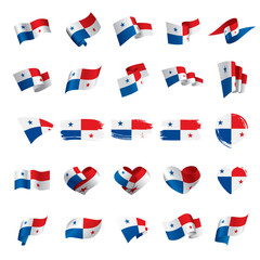 Panama flag, vector illustration