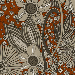 Floral background - floral pattern suitable for greeting cards or postcards
