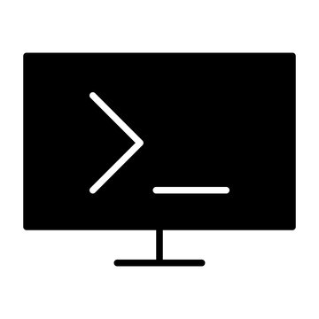 Monitor Command Icon. Vector Simple Minimal 96x96 Pictogram