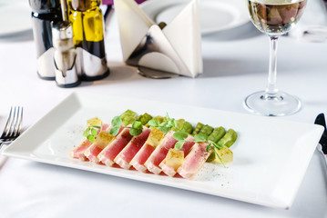 tuna with young peas