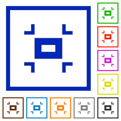 Obraz premium Small screen flat framed icons