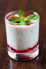 fitness dessert with chia seeds