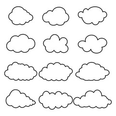 Black contour clouds