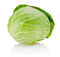 Fototapeta premium Head of cabbage isolated on white background