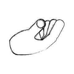   hand with  vector illustration