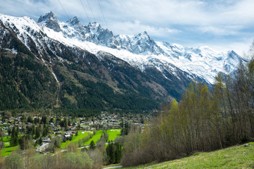 Fototapeta premium Panoramic view of french Alps