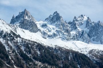 Panoramic view of french Alps