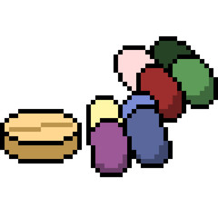 vector pixel art pills