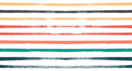 Sailor Stripes Seamless Summer Pattern. Couleurs d& 39 automne jaune, orange, rose, violet, gris, rayures blanches. Design textile rétro vintage hipster. Bannière horizontale créative. Impressions à l& 39 aquarelle.