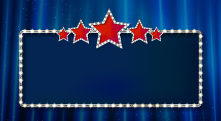 Marquee banner with stars