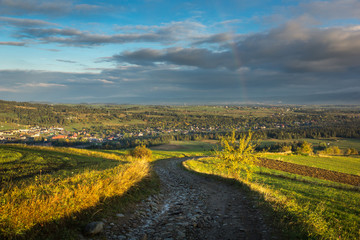 Road to the viewpoint on Czarna Gora in Tatra mountains, Poland
