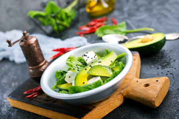 avocado with feta