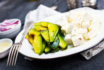 avocado with feta